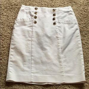 Banana republic white pencil skirt